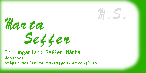 marta seffer business card